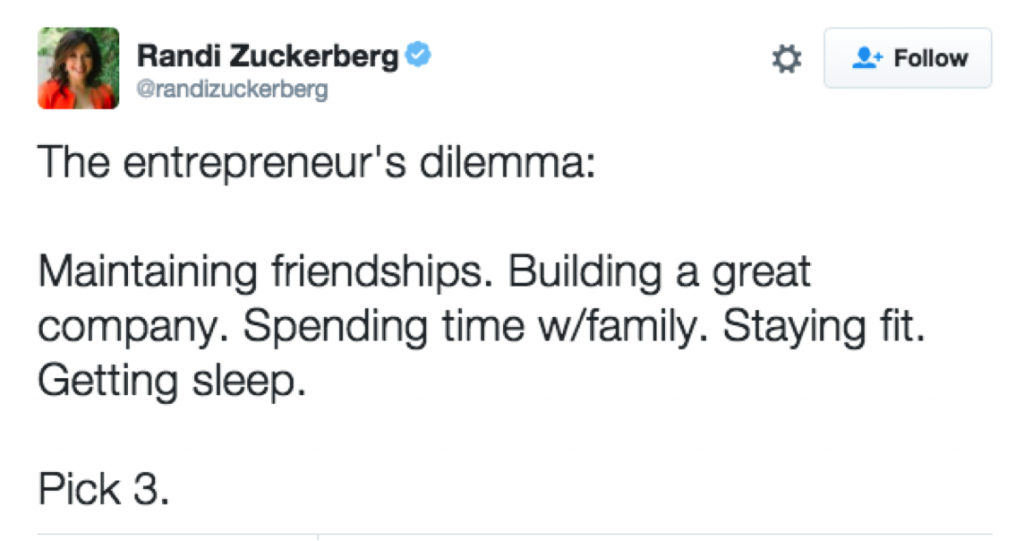 entrepreneurs dilemma randi zuckerberg